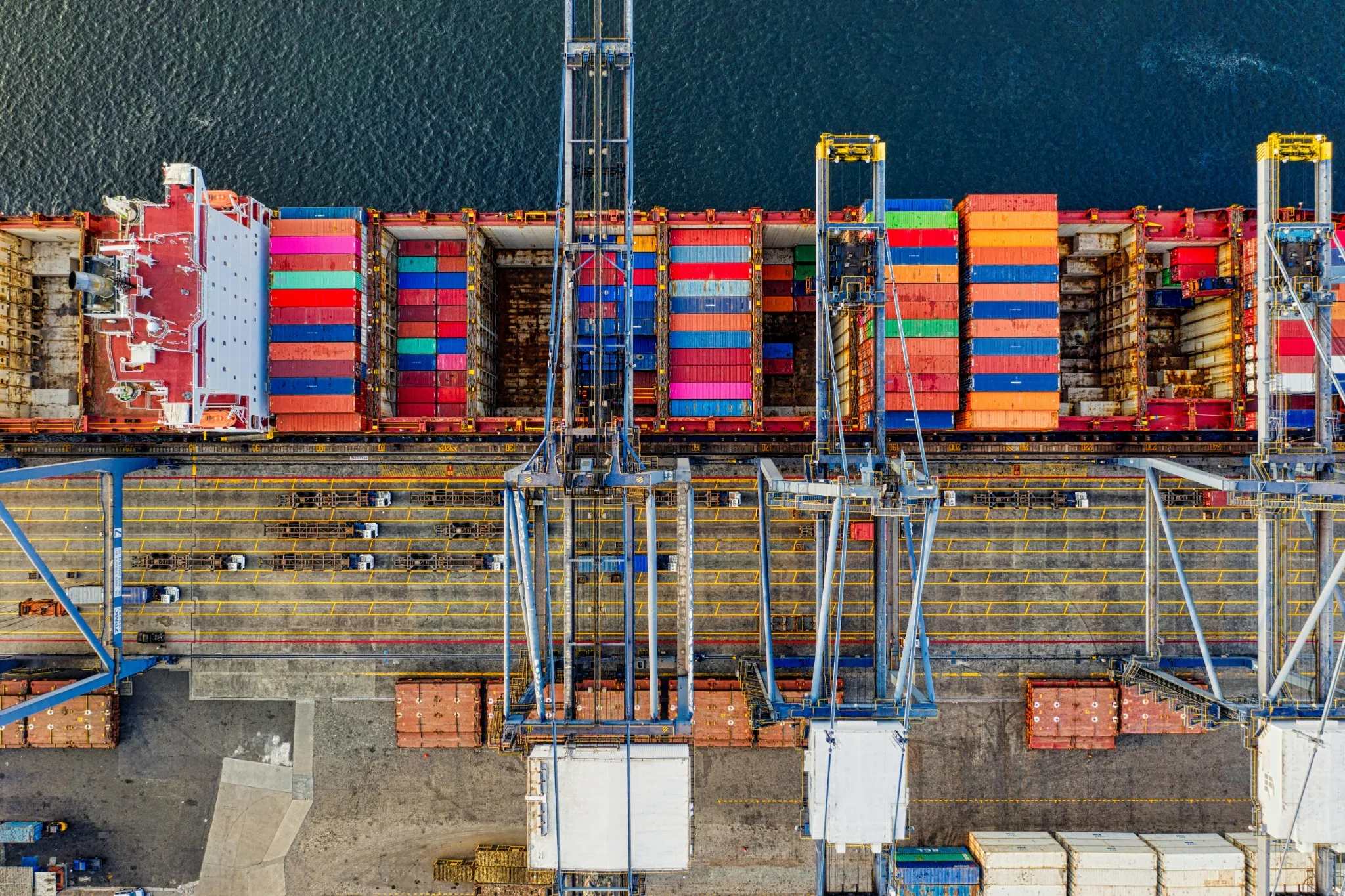 Port process view from top